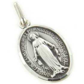 Médaille vierge miraculeuse en argent.