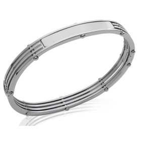 Bracelet en acier ouvrant pour homme.