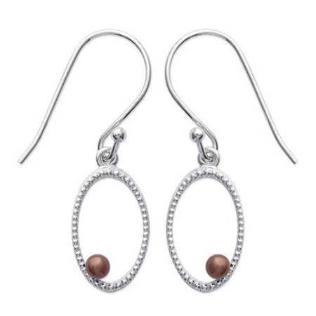 Boucles pendantes en argent et perles - Bijouterieonline.com