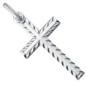 Croix en argent étoilé