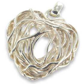 Pendentifs argent coeur en fils