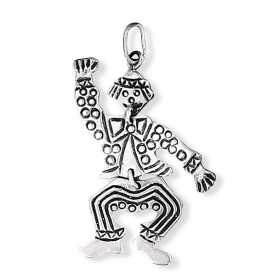 Pendentif clown articulé en argent