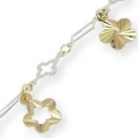 Bracelet fleurs en or