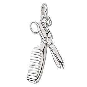 Pendentif coiffeur en argent.