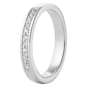 Alliance or blanc et diamants 0.17ct