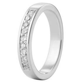 Alliance or blanc et diamants 0.20ct