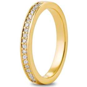 Alliance or jaune et diamants 0.19ct