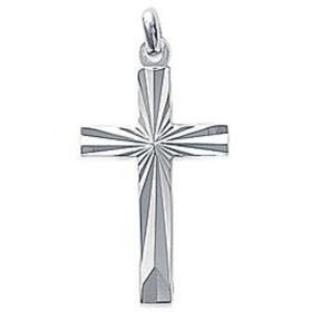 Croix diamantée en argent