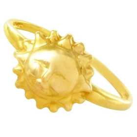 Bague soleil en or jaune