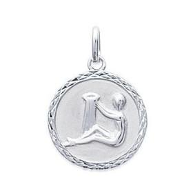 Médaille zodiaque Verseau en argent