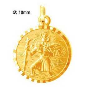 Médaille saint Christophe en or 375/1000