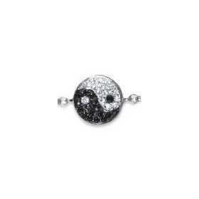 Bracelet argent ying yang oxydes de zirconium