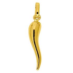 Pendentif corne italienne en or jaune