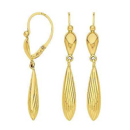 Boucles d\'oreilles en or avec massettes - Bijouterieonline.com