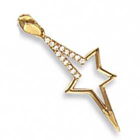 Pendentif plaqué or star stylisée