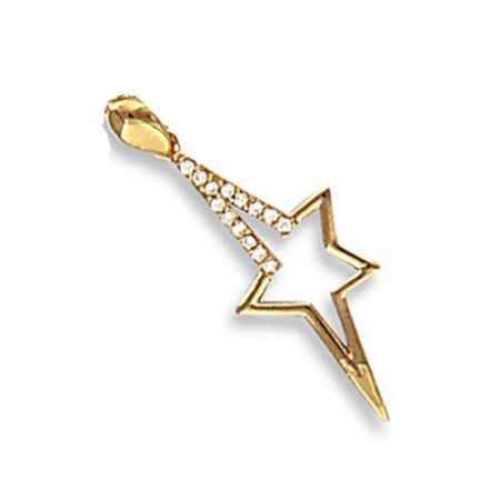 Pendentif plaqué or star stylisée - Bijouterieonline.com