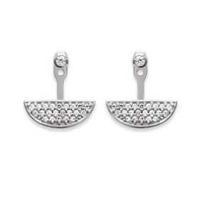 Clous d'oreilles argent avec incrustation de zirconias