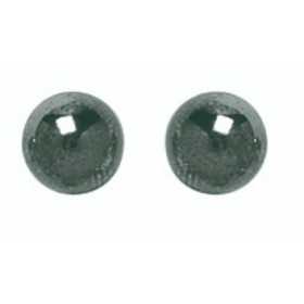 Clous d'oreilles or avec boules d'hématite de 6 mm