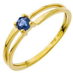 Bague saphir 0,25 carat or jaune