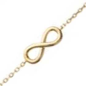 Collier plaqué or symbole infini de 19 mm