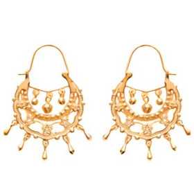 Boucles d'oreilles plaqué or style andalouse