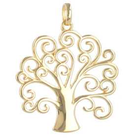 Pendentif plaqué or arbre de vie