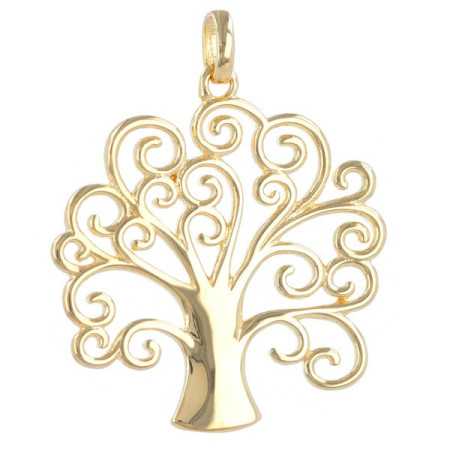 Pendentif plaqué or arbre de vie - Bijouterieonline.com