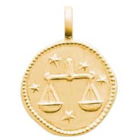 Zodiaque Balance médaille plaqué or