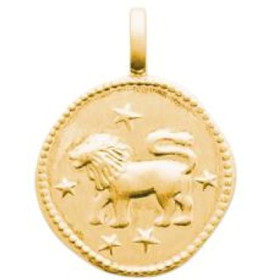 Zodiaque Lion médaille plaqué or