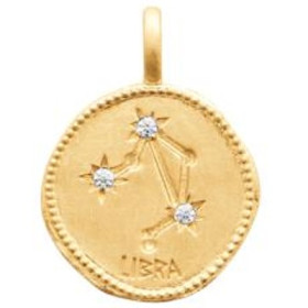 Zodiaque constellation Balance médaille plaqué or