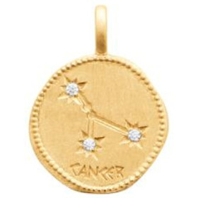 Zodiaque constellation Cancer médaille plaqué or