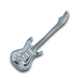 Pendentif guitare électrique en argent.