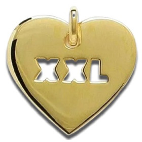 Coeur plaqué or XXL.