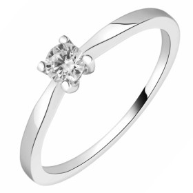 Bague solitaire en or blanc avec diamant HP1 - 0.23ct