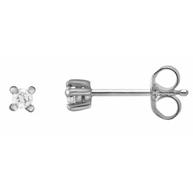 Clous d'oreilles or blanc et diamant HP1 0.05ct