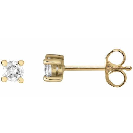 Clous d\'oreilles or et diamant HSI 0.20ct - Bijouterieonline.com