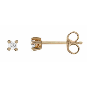 Clous d'oreilles or et diamant HSI 0.05ct