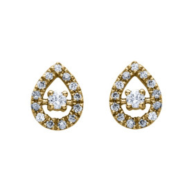 Clous d'oreilles or jaune et diamant HP1 0.108ct