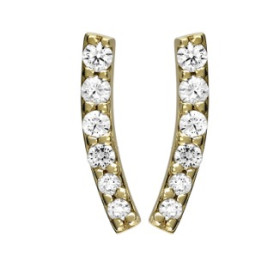 Clous d'oreilles or jaune et diamant HP1 0.088ct