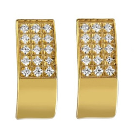 Boucles d'oreilles or jaune et diamant HP1 0.15ct