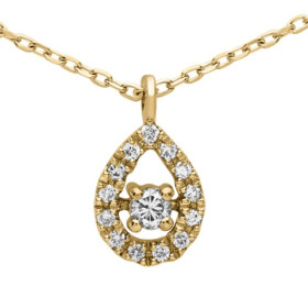 Collier or jaune et diamant HP1 0.084ct