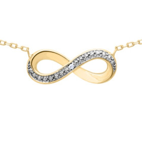 Collier or jaune infini et diamant HP1 0.003ct