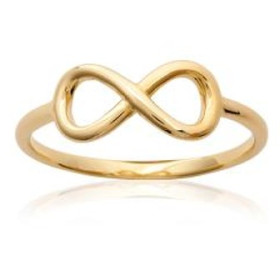 Bague plaqué or infini.