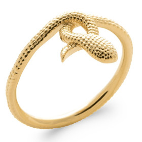 Bague plaqué or serpent.