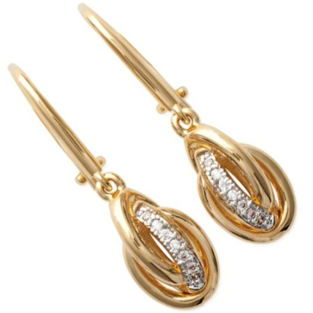 Boucles d\'oreilles plaqué or noeuds antillais - Bijouterieonline.com