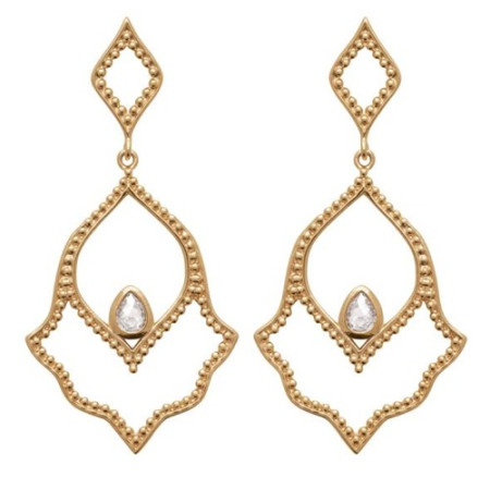 Boucles d\'oreilles plaqué or orientales - Bijouterieonline.com