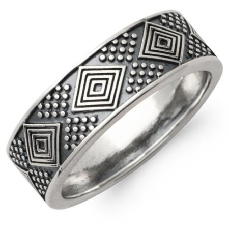 Bague argent motifs géométriques - Bijouterieonline.com