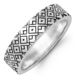 Bague labyrinthique en argent