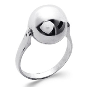 Bague en argent boule