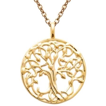 Collier plaqué or arbre de vie - Bijouterieonline.com